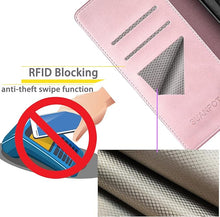 Load image into Gallery viewer, SUANPOT Compatible with iPhone 16 Pro 6.3" Wallet case with RFID Blocking Credit Card Holder,Flip Book PU Leather Protective Cover Women Men for Apple 16 Pro Phone case Rose Gold