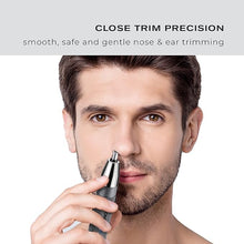 Load image into Gallery viewer, ConairMan Nose Hair Trimmer for Men, For Nose, Ear, and Eyebrows, Patent 360 Bevel Blade for No Pull, No Snag Trimming Experience, Cordless Trimmer 5 piece Set with Professional Metal Handle