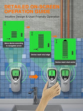 Load image into Gallery viewer, Mecurate Sliver Stud Finder Wall Scanner Sensor - 5 in 1 Electronic Stud with LCD Display & Audio Alarm for Wood AC Live Wire Metal Studs