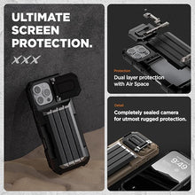 Load image into Gallery viewer, VRS DESIGN Damda Glide Ultimate for iPhone 16 Pro Max (2024), Premium Sturdy Fully Covered Camera Lens Protection Wallet Case with Multi-Functional Strap (Khaki)