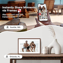Load image into Gallery viewer, Digital Picture Frame, 10.1'' Frameo Digital Frame Wifi, 32GB Memory, 1280*800 HD Touch Screen Digital Photo Frame, Wall Mountable, Share Instantly, Birthday Gifts for Women, Mom Gift, Chocolate Brown