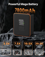 Load image into Gallery viewer, Portable Tire Inflator Air Compressor, 5X Faster Inflation with 7800mAh 12V DC Dual Power Electric, Digital Pressure Gauge Cordless Air Pump for Car, SUV, Bicycles, and More(150 PSI)
