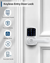 Load image into Gallery viewer, Keyless Entry Door Lock, Keypad Door Lock with Handle, Electronic Door Lock, Touchscreen, Auto-Locking, Anti-peep Password, Easy to Install for Front Door Home Appartment Office Satin Chrome