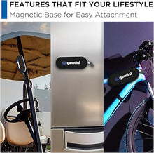 Load image into Gallery viewer, Gemini Sound BEATGRIP Magnetic Bluetooth Speaker – Wireless, Portable, 12-Hour Battery, LED Light, Waterproof IPX6, Hands-Free Calling for Golf Cart and Outdoor Adventures