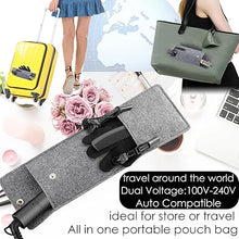 Load image into Gallery viewer, NITION Ceramic Tourmaline Flat Irons for Hair LCD Hair Straightener MCH Fast Straightening for Healthy Styling. 6 Temperature Levels 265-450°F Adjustable for All Hair. Travel Pouch Bag Included. Black