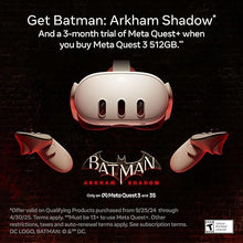Load image into Gallery viewer, Meta Quest 3 512GB — The Most Powerful Quest — Ultimate Mixed Reality Experiences — Get Batman: Arkham Shadow and a 3-Month Trial of Meta Quest+ Included