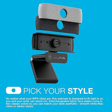 Load image into Gallery viewer, JLab JBuds Cam USB HD Webcam, Black with Optional White Faceplate, 1080P/30 FPS, 2.1 Megapixels, Auto-Focus, Dual Omni-Directional Microphones, Compatible with PC, Mac and Chromebook