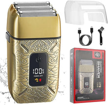 Load image into Gallery viewer, Electric Shavers for Men,Waterproof Powerful Motor Electric Razor,Head Shavers for Bald Men,Triple Foil Beard Trimmer,Barber Supplies LED Displays & USB Charging Shaver, Gifts for Men