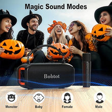 Load image into Gallery viewer, Small Portable Karaoke Machine for Adults with Wireless Microphone, 40W Peak Portable Bluetooth Speaker with Microphone and Lights, Punchy Bass, Four Magic Sound Effects, Home Speaker Mic Set