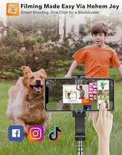 Load image into Gallery viewer, hohem iSteady Q Gimbal Stabilizer for Smartphone, 1 Axis Selfie Stick Tripod with Face Tracking, 360° Rotation, 4 in 1 Portable Phone Tripod w/Extendable Stick for iPhone 14/Android Video Recording