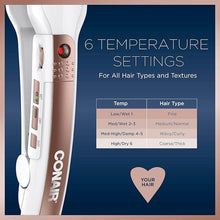 Load image into Gallery viewer, Conair Double Ceramic Flat Iron, 1 1/2-inch Wet-to-Dry Hair Straightener