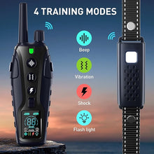 Load image into Gallery viewer, Dog Shock Collar - 4000FT Dog Training Collar with Remote Waterproof e Collar with Flashing Light, Adjustable Pitch Beep(1-8), Vibration(1-16), Safe Shock(1-99), and Keypad Lock