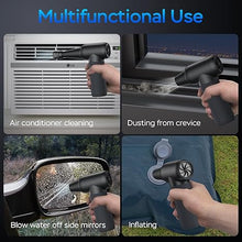 Load image into Gallery viewer, Compressed Air Duster,180000RPM Electric Dust Air Blower,3 Gear Cordless Rechargeable Jet Dryer Blower,No Canned Air Duster,Jet Fan for Keyboard Computer Car Cleaning,Inflating,Dry-Black