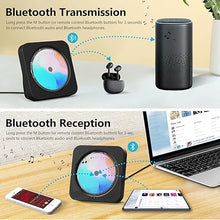 Load image into Gallery viewer, CD Player Portable with Bluetooth 5.1Desktop CD Player with HiFi Sound Speakers,Remote Control,Dust Cover,LED Display,Boombox FM Radio,USB/AUX for Home (Black)
