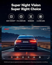 Load image into Gallery viewer, REDTIGER Dash Cam Front Rear, 4K/2.5K Full HD Dash Camera for Cars, Included 32GB Card, Built-in Wi-Fi GPS, 3.16” IPS Screen, Night Vision, 170°Wide Angle, WDR, 24H Parking Mode(F7NP)