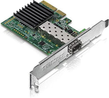 Load image into Gallery viewer, TRENDnet 10 Gigabit PCIe SFP+ Network Adapter, Convert A PCIe Slot Into A 10G SFP+ Slot, Supports 802.1Q, Standard & Low-Profile Brackets Included,Compatible with Windows & Linux, Black,TEG-10GECSFP