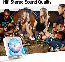 Load image into Gallery viewer, Bluetooth Portable Home CD Music Player with Remote Control, Timer, Built-in Speakers and LED Display - FM Radio Boombox (White)