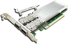 Load image into Gallery viewer, 100G Ethernet Network Interface Card Dual QSFP28 Ports Converged Network Adapter Compatible Intel E810-CQDA2, PCIe 4.0 x16 NIC LAN Card Windows Server/Linux/VMware