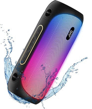 Load image into Gallery viewer, JVC Illuminated Portable Wireless Speaker with 30W max outputs, Dynamic Sound, Bluetooth 5.0, TWS Capability, USB-C, AUX in, up to 6-Hour Battery Life - SPPA7BTB (Black)