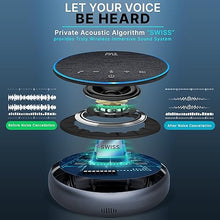 Load image into Gallery viewer, PyleUsa Conference Speaker Bluetooth Speakerphone - Multipurpose Conference & Streaming Speaker,Noise Canceling Swiss Immersive Crisp Voice Pickup for Office,Travel,Home, w/USB-C,Aux Cables - PSCN42