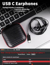 Load image into Gallery viewer, USB C Headphone for Samsung S23 FE S22 S21 S20 A53 A54 Wired Earbuds Magnetic in-Ear Type C Earphone with Microphone Volume Control Bass Stereo Noise Canceling for iPhone 15 Pro Max Pixel 6 6a 7a 8 5