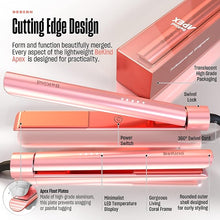 Load image into Gallery viewer, Bekind Apex 2-in-1 Hair Straightener Flat Iron | 1“ 460°F Straightener and Curler for All Hairstyles | UltraSmooth Tech | 15s Fast Heating & Temp Memory | Gift Set for Girls Women (Apex Peach)