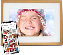 Load image into Gallery viewer, Skylight Digital Picture Frame - WiFi Enabled with Load from Phone Capability, Touch Screen Digital Photo Frame Display - Customizable Gift for Friends and Family - 10 Inch Gold
