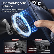 Load image into Gallery viewer, SYNCWIRE for MagSafe Car Mount - Flexible Rotation Magnetic Phone Holder for Car Dash, Strong Magnets Car Cell Phone Holder Mount Universal Compatible iPhone,Samsung,Pixel - MagSafe Car Accessories