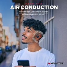 Load image into Gallery viewer, Monster Clarity Air 2.0 Open Ear Wireless Earbuds, Air Conduction, Touch Controls, Built-in Microphone, 28H Playtime, Lightweight Comfortable Fit, Built-in Ear Hooks, Running & Workout Earbuds