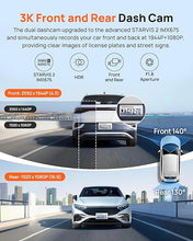 Load image into Gallery viewer, 70mai Dash Cam Front and Rear A510,1944P+1080P with STARVIS 2 IMX675 and 64GB Card, Dash Camera for Cars, 4G Support, ADAS, Built-in GPS WiFi, APP Control, HDR, 24H Parking Mode, Loop Recording