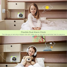 Load image into Gallery viewer, OK to Wake Clock for Kids, Kids Alarm Clock with Sleep Training Night Light Dual Alarm Auto Off Timer Stay in Bed for Kids and Toddlers, Kids Clock with Cat Ear Light