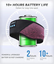 Load image into Gallery viewer, MUSICOZY Sleep Headphones Bluetooth 5.4 Headband, Wireless Earphones Music Sleep Earbuds Sleeping Eye Mask with HD Stereo Speakers for Workout Running Travel Yoga, Ideal Gifts for Women Men