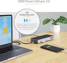Load image into Gallery viewer, StarTech.com HDMI/DP Triple 4k USB C Dock - 5X USB Hub - GbE - 100W PD - Universal Multi Monitor Docking Station - Thunderbolt 3/4 Compatible (116N-USBC-DOCK)