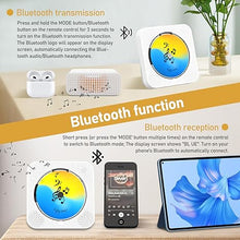 Load image into Gallery viewer, CD Player Portable with Bluetooth 5.1 Transmitter and Reciever Desktop CD Player with HiFi Sound Speakers,Remote Control,Dust Cover,LED Display,Boombox FM Radio for Home (White)