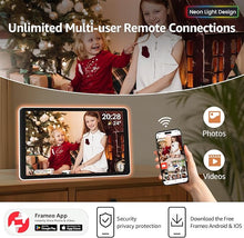 Load image into Gallery viewer, ApoloSign Neon Light Digital Picture Frame - 10.1" HD Display | AI Color-Changing LED Strip Digital Photo Frame | Quick Share Photos/Videos, Easy Setup in Frameo App | Best Digital Frame for Gifting