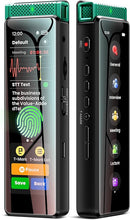 Load image into Gallery viewer, 72GB Digital Voice Recorder with Playback, Innioasis R1 Full Touchscreen Voice Recorder with AI Intelligent Transcription and Bluetooth, Voice Activated Sound Audio Recorder Device with Mic (Green)