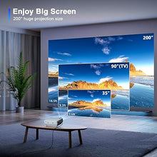 Load image into Gallery viewer, AuKing Projector, 2024 Upgraded Mini Projector, Full HD 1080P Home Theater Video Projector, Compatible with HDMI/USB/AV/Smartphone/TV Box/Laptop
