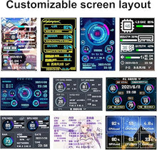 Load image into Gallery viewer, WOWNOVA PC Temperature Display Computer Temp Monitor, PC Sensor Panel Display, for PC Computer Accessories in Side Prebuilt Gaming PC Parts ARGB Case, IPS USB Mini Screen PC CPU RAM HDD Data Monitor
