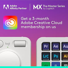Load image into Gallery viewer, Logitech MX Creative Console - 9 Customizable LCD Keys, Control Dial for Graphic Design, Video Editing, Control Adobe, Zoom, Spotify and more - Pale Grey, With 3-months Adobe Creative Cloud membership