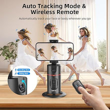 Load image into Gallery viewer, Auto Face Tracking Phone Holder, Magnetic Face Tracking Tripod 360 Rotation with Stand & Remote, Face Body Phone Tracking Tripod, No App, Smart Shooting Camera Mount for Live Video Recording Tiktok