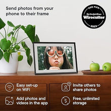 Load image into Gallery viewer, Aura Digital Picture Frame - 10.1" HD Mat Display | Wirecutter's Best Digital Frame for Gifting - Send Photos Directly from Your Phone from Anywhere | Quick & Easy Setup Over WiFi - Free App | Black
