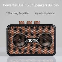 Load image into Gallery viewer, Electric Guitar Amp 5W Portable Rechargeable Battery Powered Practice Guitar Combo Amplifier Speaker with Headphone Aux Jack