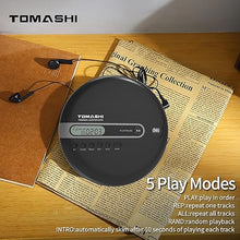 Load image into Gallery viewer, Portable CD Player with Bluetooth, CD Player with Headphones, ESP 40 Seconds for Home Travel, Stereo CD Walkman with LCD Display for Adults Students Kids