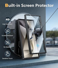 Load image into Gallery viewer, FNTCASE for Samsung Galaxy S24-Ultra Case: Military Grade Drop Proof Protection Cases with Kickstand | Shockproof Rugged Hard Phonecase Heavy Duty Matte Textured Protective Cover - 6.8 Inch Black