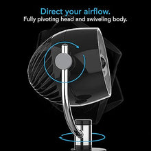 Load image into Gallery viewer, Vornado Pivot3 Clip Personal Air Circulator Fan with Multi-Surface Clip, Quiet Portable Fan for Office or Bedroom, 3 Speeds, Black
