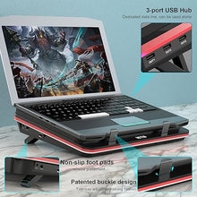 Load image into Gallery viewer, IETS GT500 Powerful Turbo-Fan (5000 RPM) Laptop Cooling Pad with Infinitely Variable Speed,Seal Foam for Rapid Cooling Gaming Laptop,13-17.3inch Laptop Cooler with 3-Port USB Hub