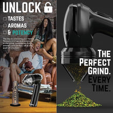 Load image into Gallery viewer, Mamba Loader XL 2g Black USB Electric Herb Grinder. Small Portable Metal Herbal Grinder Machine & Spice Mill for the Kitchen
