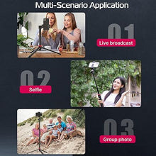 Load image into Gallery viewer, ULANZI MT-44 Extendable Phone Tripod, 59" Selfie Stick Phone Vlog Tripod Stand with 2 in 1 Phone Clip, 360° Ball Head Camera Tripod for iPhone Sony Canon Action Camera, Lightweight for Travel