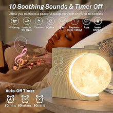 Load image into Gallery viewer, AIRIVO Alarm Clock for Bedrooms, Sunrise Alarm Clock Wake Up Light for Kids Teens, White Noise Sound Machine, Moon Light Dual Alarms for Heavy Sleepers, Night Light Alarm Clock for Preppy Room Decor