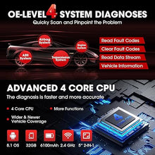 Load image into Gallery viewer, LAUNCH CRP129X V2.0 Elite OBD2 Scanner, 2024 Lifetime Free Online Update Scan Tool, 12 Reset, InjectorCoding, ABS/SRS/TCM/Engine System Diagnostic Scanner, Auto Vin,Car Scanner Diagnostic for all cars